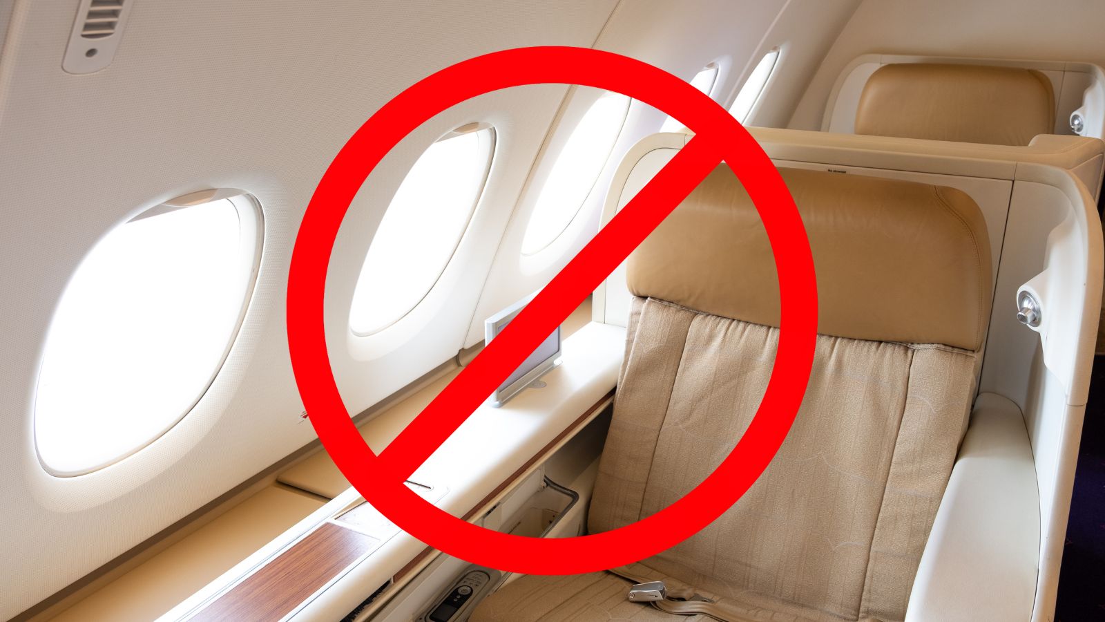 a no seat in an airplane