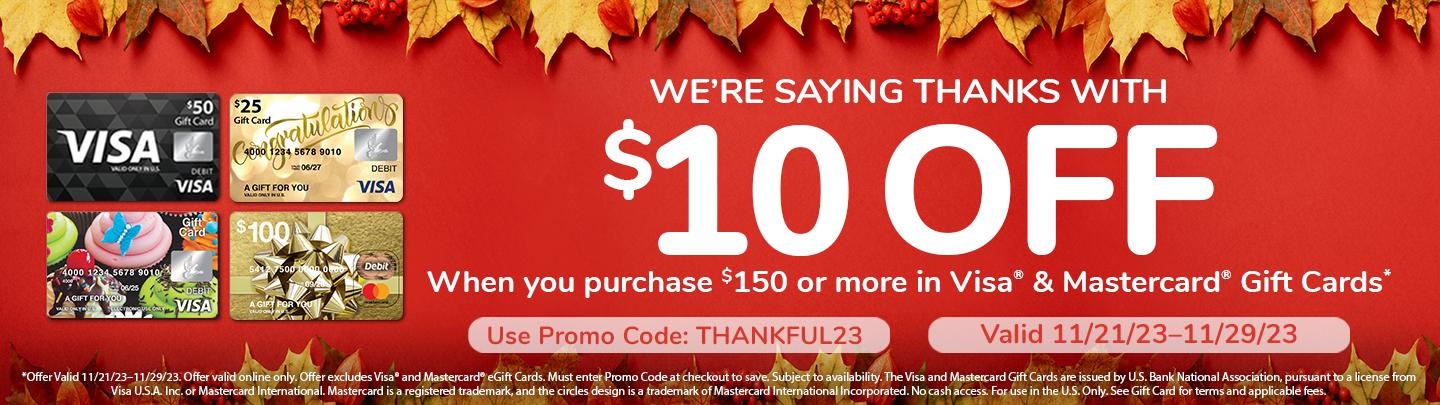 Visa $50 Gift Card (plus $4.95 Purchase Fee)