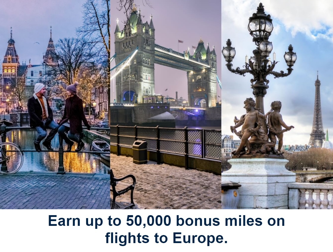 United 5x bonus miles to select European destinations
