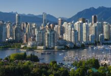 a city with many tall buildings and boats on water