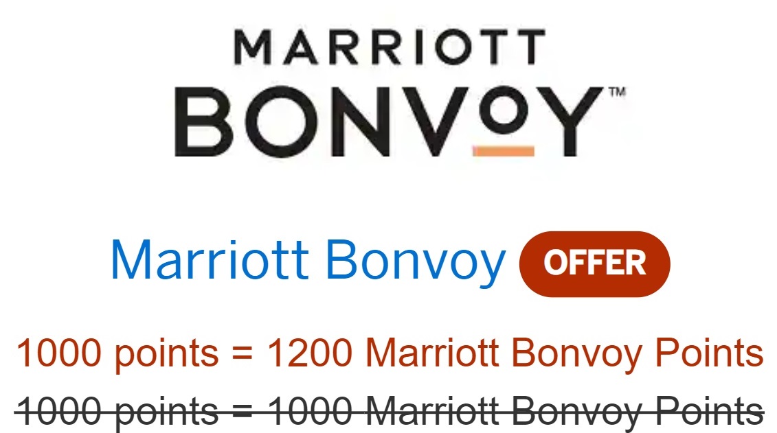 American Express Membership Rewards to Marriott Bonvoy 20% transfer bonus
