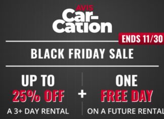 Avis Car-Cation promotion free rental day