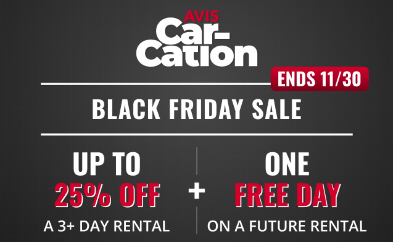 Avis Car-Cation promotion free rental day