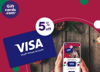 Giftcardsdotcom promo code GIFTVISA5 & HOLIDAY5