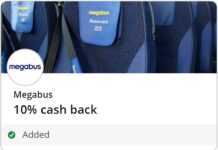 Megabus Chase Offer 10% back