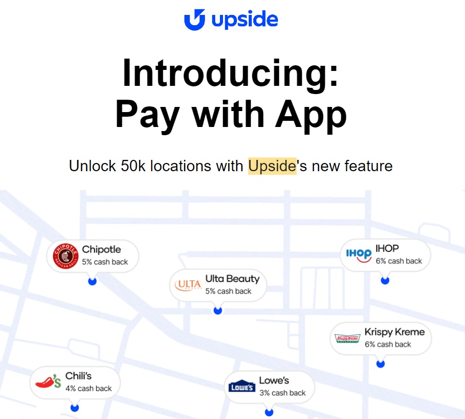 Upside Pay With App