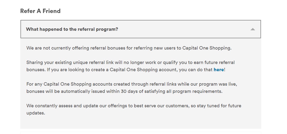 a screenshot of a referral program