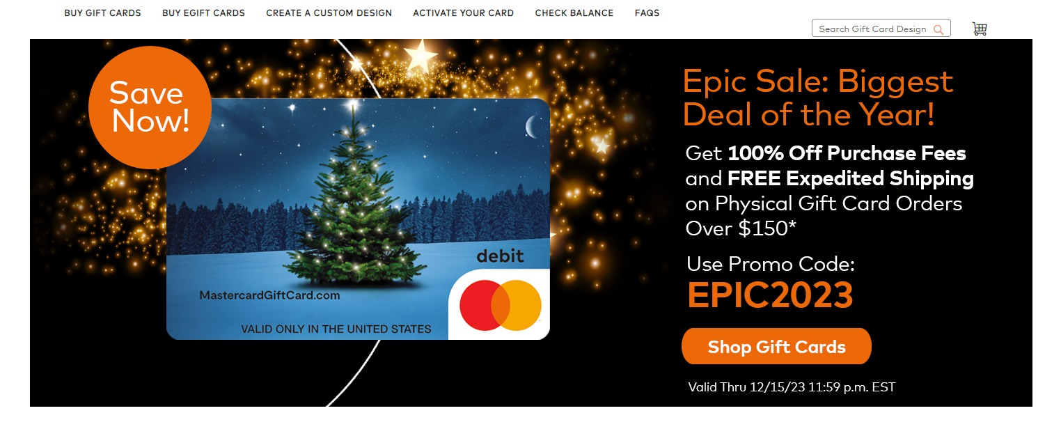 a credit card with a christmas tree and stars