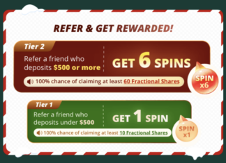 a screenshot of a referral program
