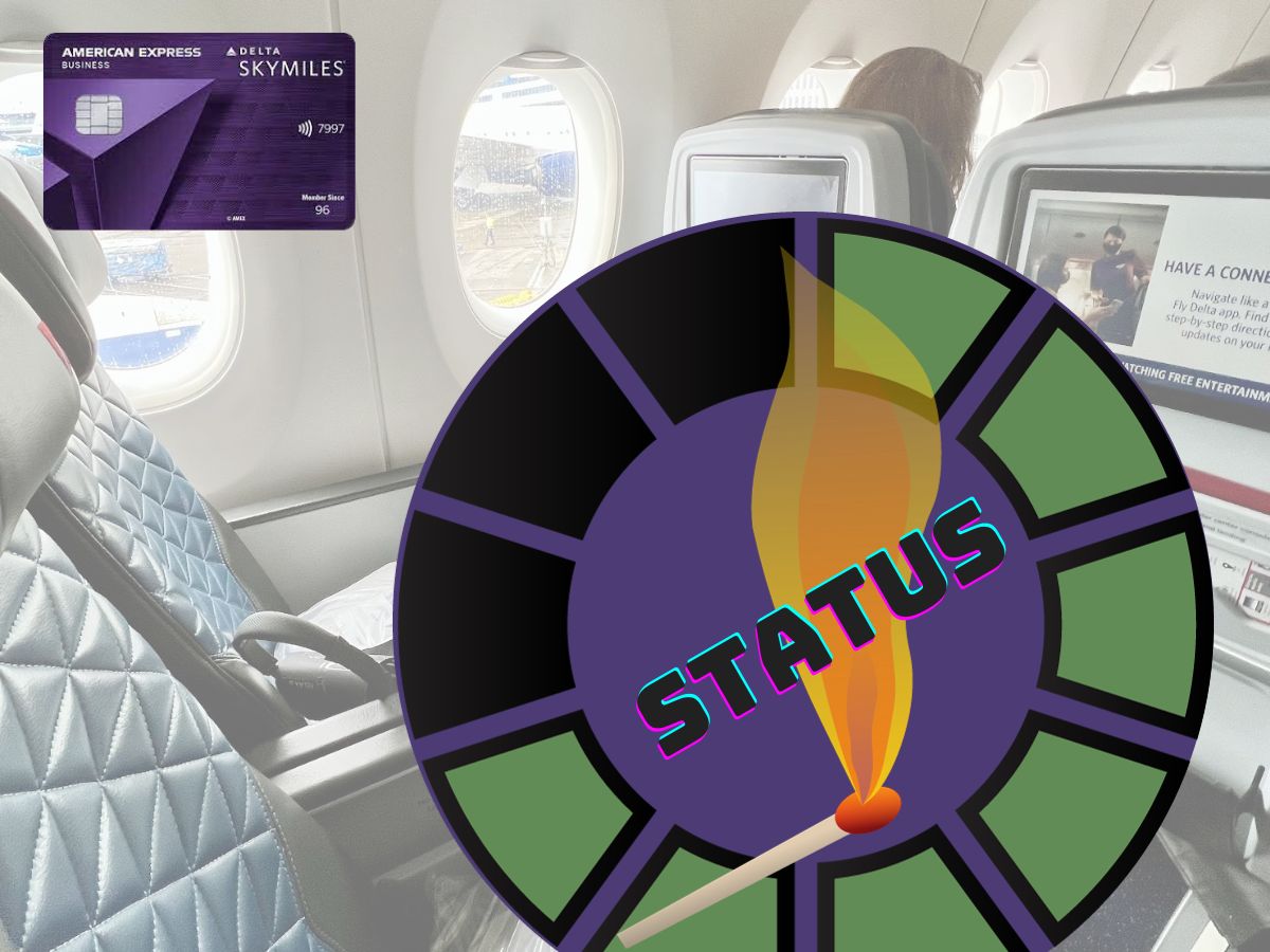 Status Match graphic with Delta Reserve card shown above it