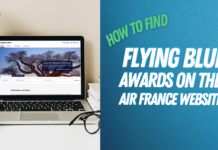 How to find flying blue awards on air france