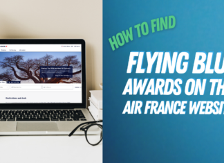 How to find flying blue awards on air france