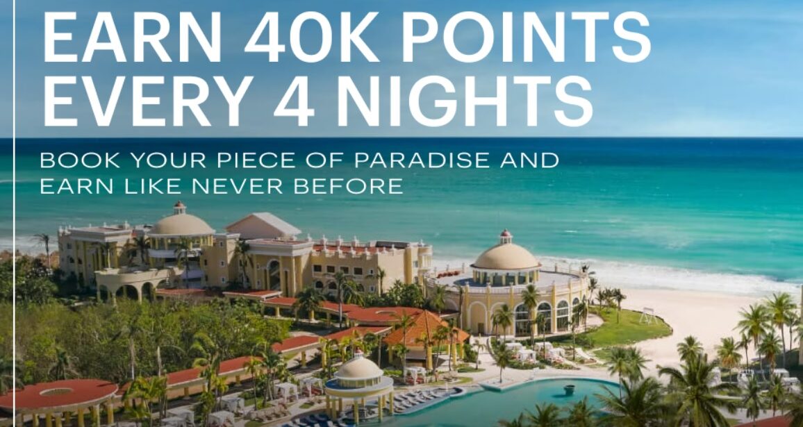 IHG Iberostar 40,000 points 4 nights promo