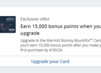 Marriott card upgrade offer
