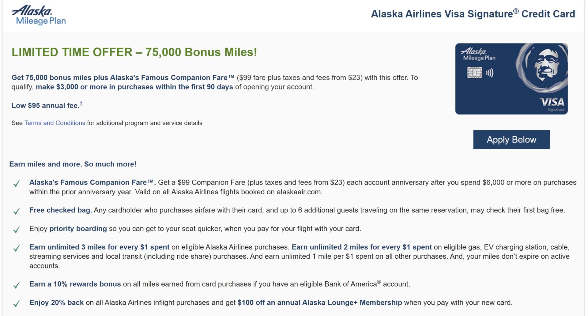 75K Alaska miles with new card offer