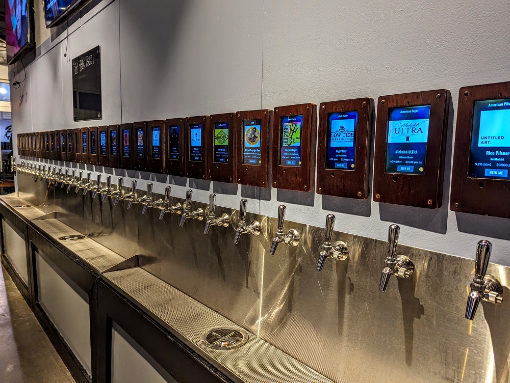 Hyatt House Charleston Historic District, SC - Just some of the pour-your-own-beer options at Pour TapRoom