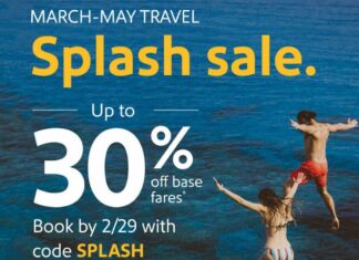 Southwest 30% off promo code SPLASH