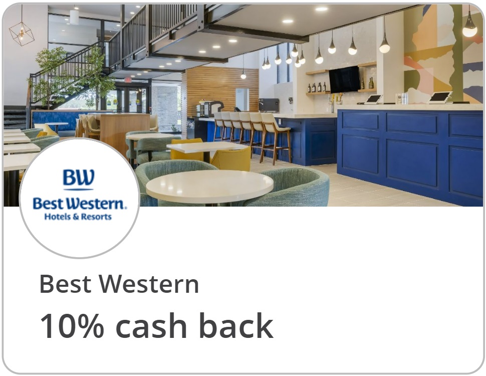 Best Western Chase Offer 10% back $100-$320 spend