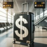 Suitcase airport baggage luggage checked fees