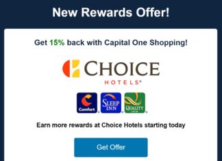 Capital One Shopping Choice Hotels 15%