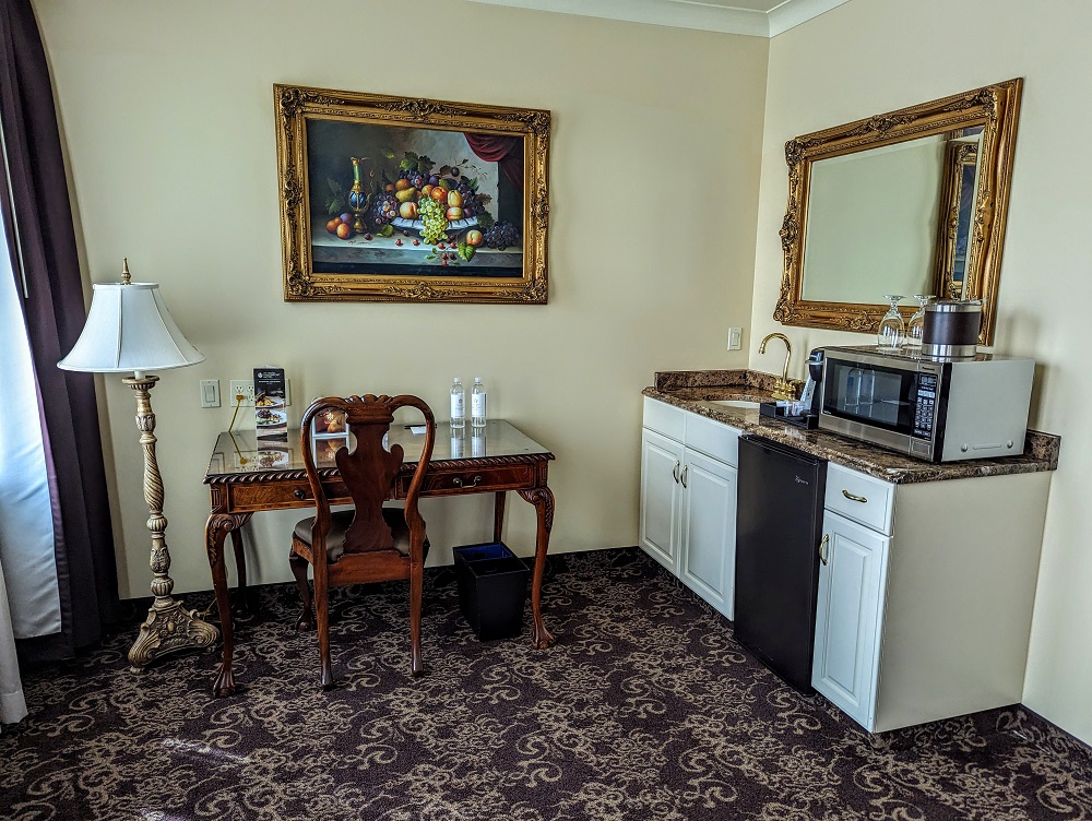 The Historic Davenport in Spokane, WA - Desk & wet bar