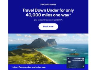 United cardholder award sale New Zealand Australia Tahiti