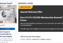 Amex Platinum 175,000 Membership Rewards referral offer