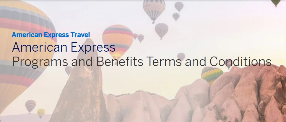 Amex Travel Program Terms & Conditions