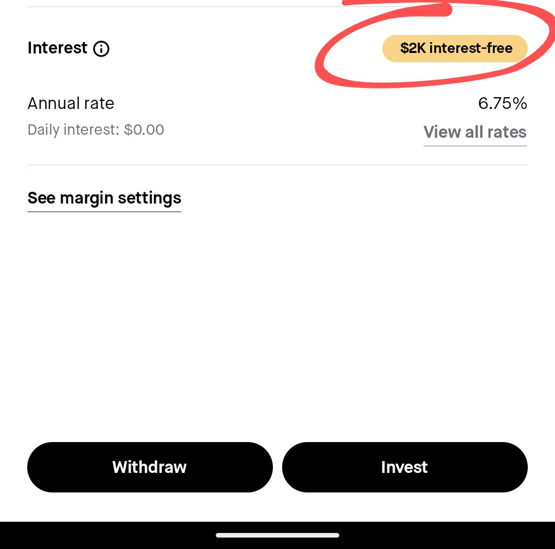 Borrow up to $2K interest-free with Robinhood Gold (targeted / YMMV)