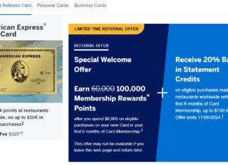 Amex Gold 100k offer