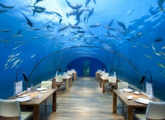 Conrad Maldives Rangali Island Ithaa Restaurant (image courtesy of Hilton)