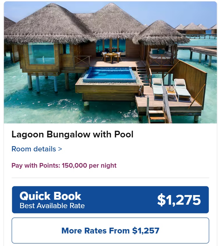 Huvafen Fushi Maldives pricing