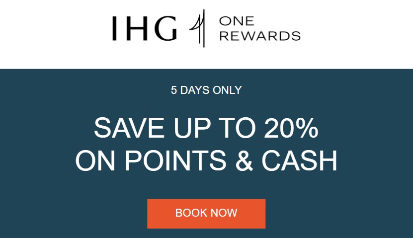 IHG One Rewards 15%-20% off Points + Cash