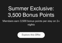Marriott promo code M41 3,500 bonus points