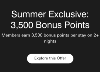 Marriott promo code M41 3,500 bonus points