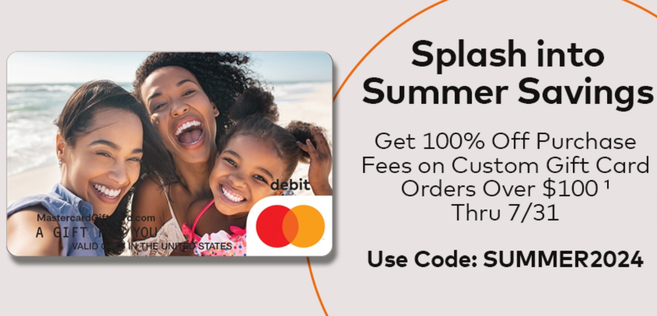 MastercardGiftCarddotcom promo code SUMMER2024