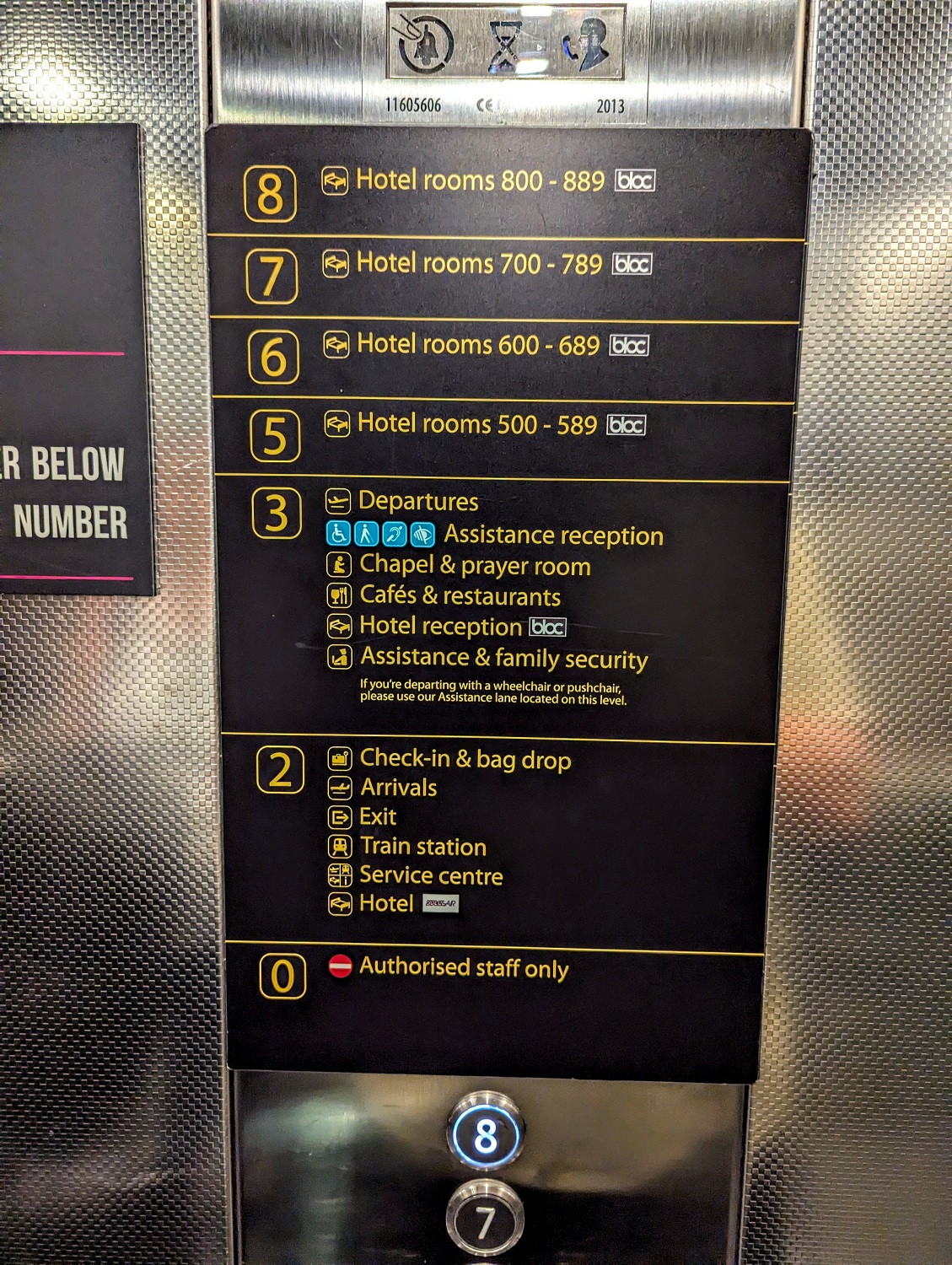 Bloc Hotel London Gatwick Airport - Elevator options