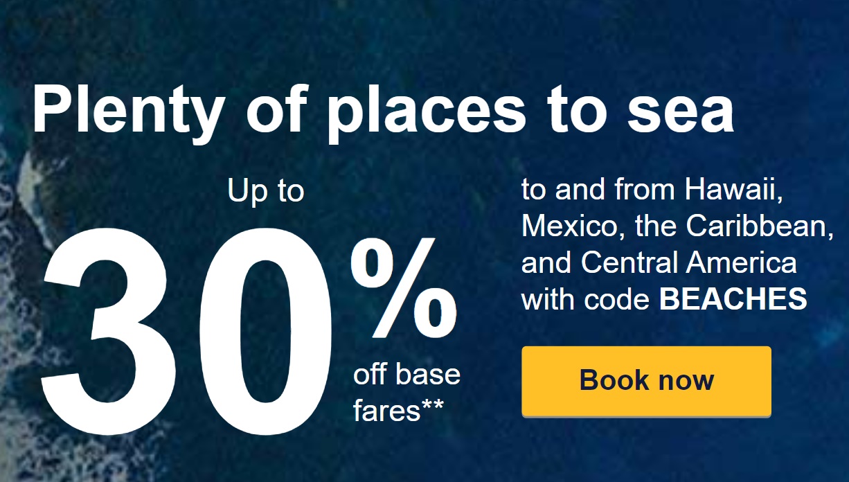 Southwest promo code BEACHES