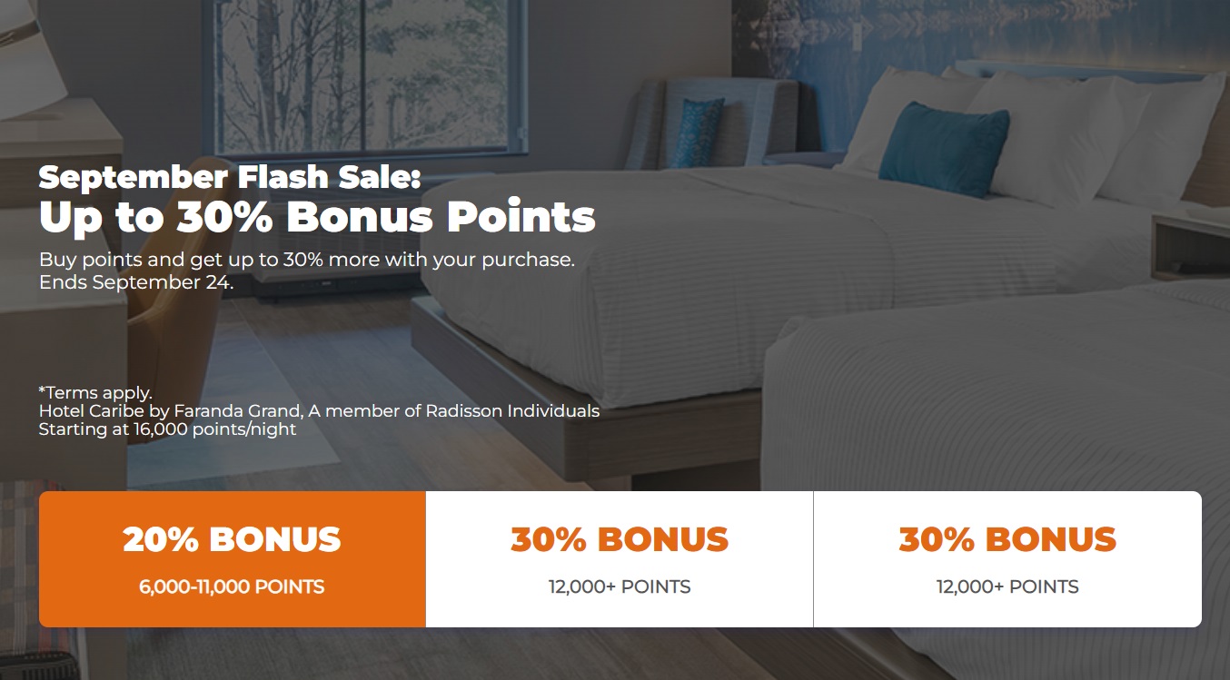 Choice Privileges buy points 30% bonus