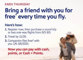 Limited time Southwest Companion Pass promo