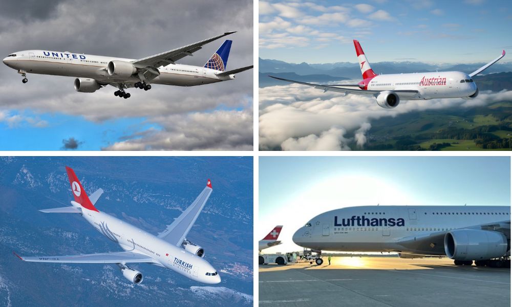 United Airlines Austrian Airlines Turkish Airlines Lufthansa Star Alliance partners