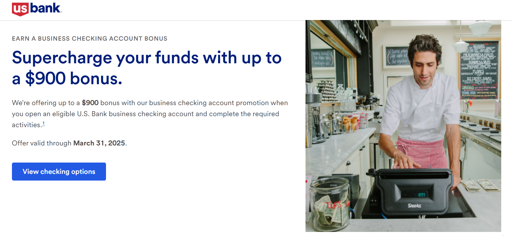 US Bank: Up to $900 bonus with new business checking account (no direct deposit requirement)