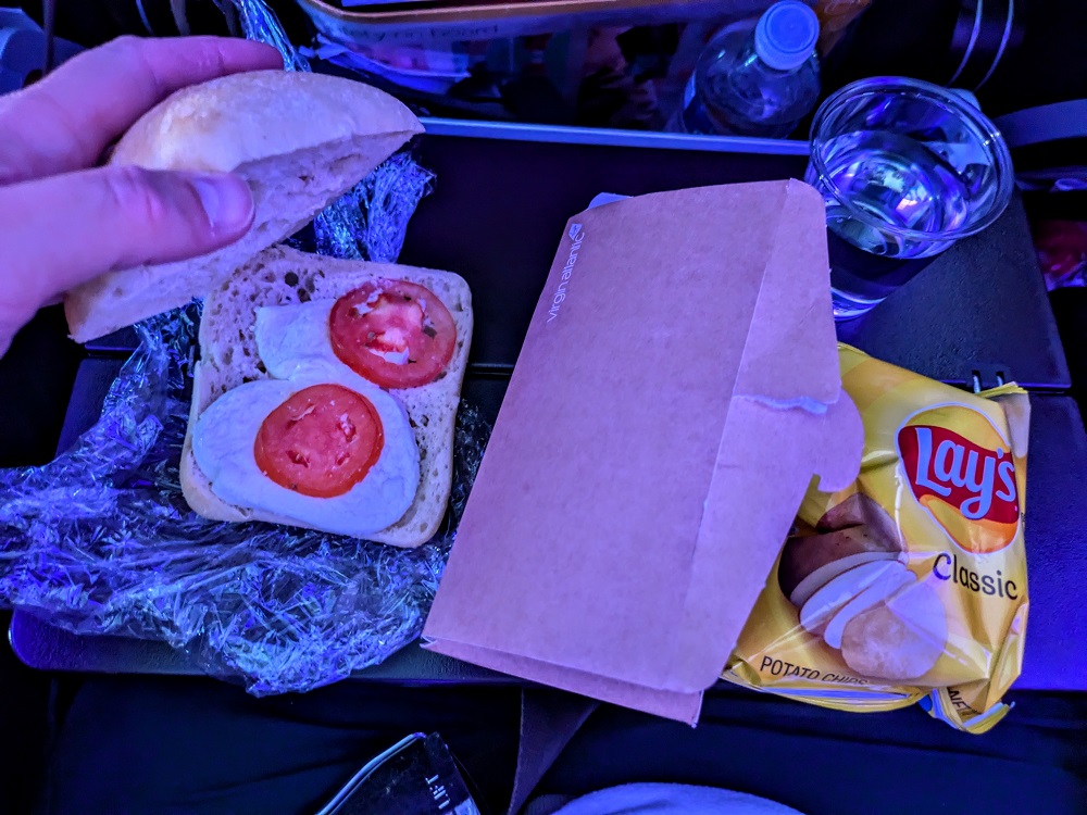 Economy meal on Virgin Atlantic