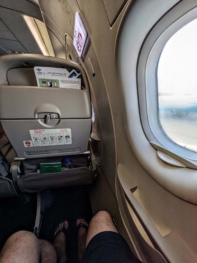 Exit row seat on Saudia Airlines