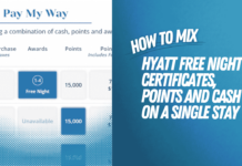 How to Mix Hyatt Free Night Certificates, Points and Cash on a single stay