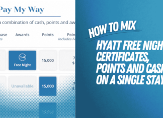 How to Mix Hyatt Free Night Certificates, Points and Cash on a single stay