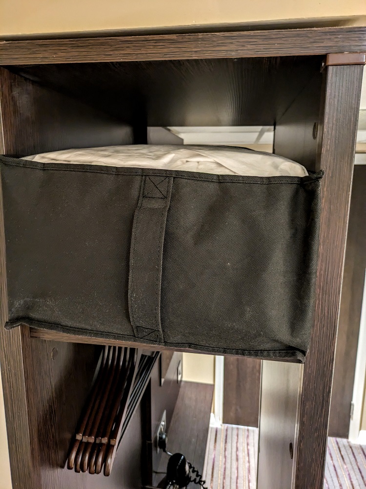 Premier Inn London Heathrow Terminal 4 - Additional bedding on the top of the closet