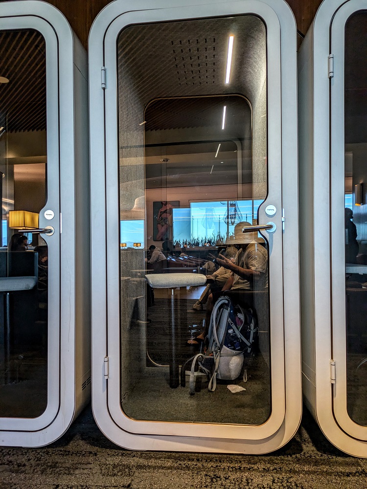 Private cubicle in Delta Sky Club at LAX airport