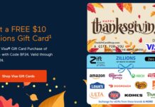 TheGiftCardShop Vanilla Visa Zift Zillions gift cards deal promo code BF24