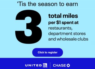 United card spending offer 3x